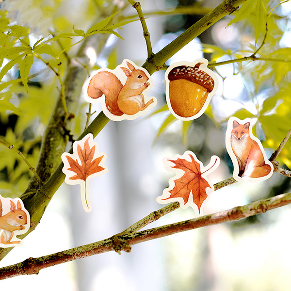 45PCS Autumn Forest Decorative Stickers