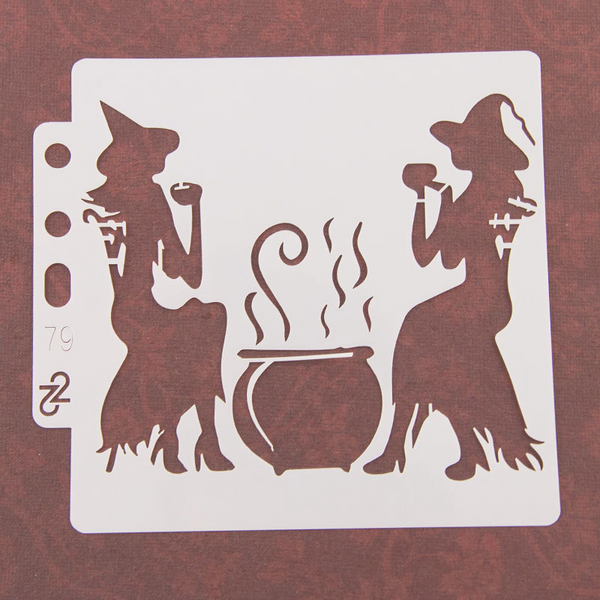 Witches Lunch Layering Stencils Painting Template