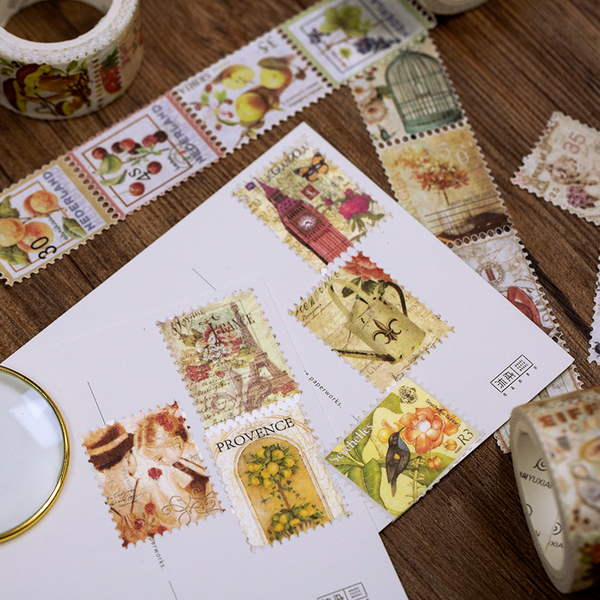 Vintage Stamp Plant Mushroom Paper Tape