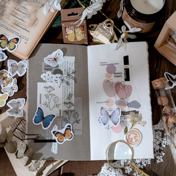46PCS Butterfly Series Decorative Stickers