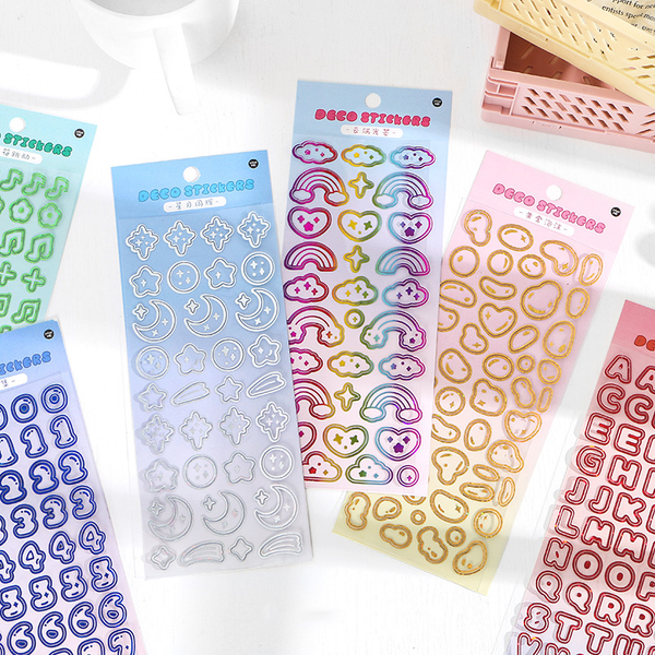 Colourful Jelly Bean Series Hot Stamping Stickers