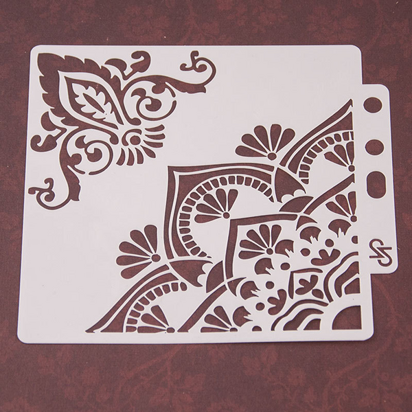 Corner Pattern Layering Stencils Painting Template