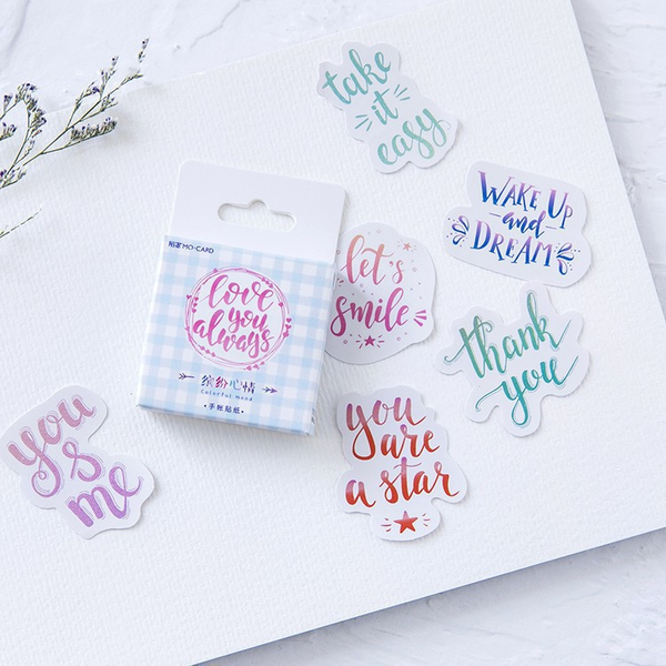46PCS Colorful Mood Sealing Stickers