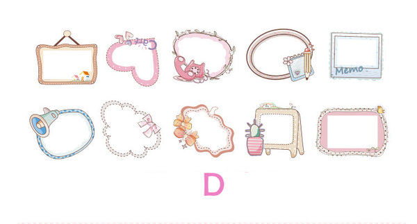 Cartoon Cute Photo Frame Series Stickers