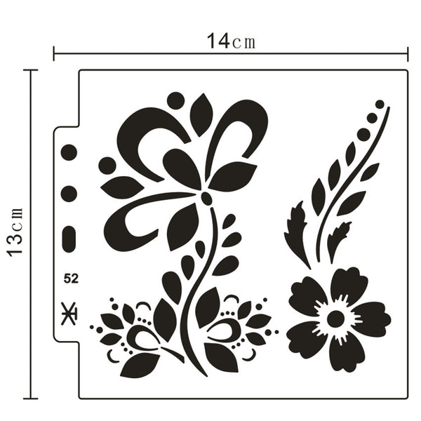 8PCS Pattern Layering Stencils Set