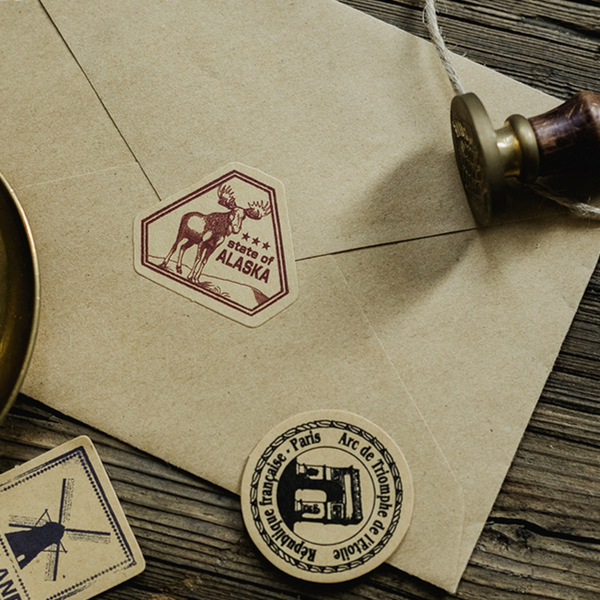 56PCS Vintage Kraft Label Stickers