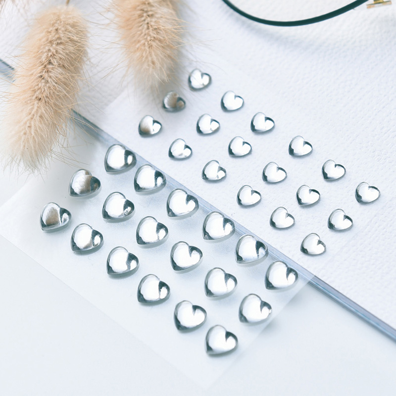 Heart Simulated Diamond Stickers