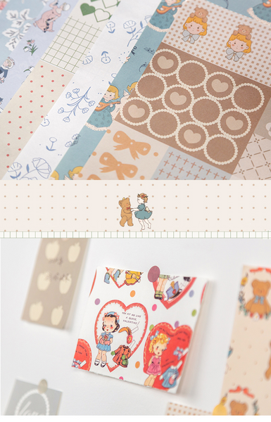 Cartoon Scrapbook Background Paper