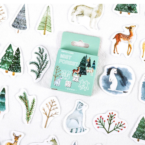 45PCS Christmas Forest Decorative Stickers