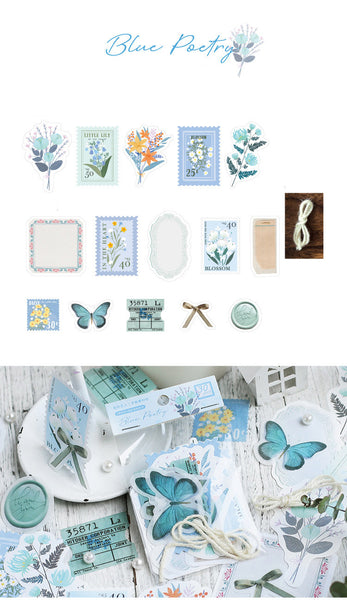 Literary Scrapbook Decorative Sticker Paper Material Pack