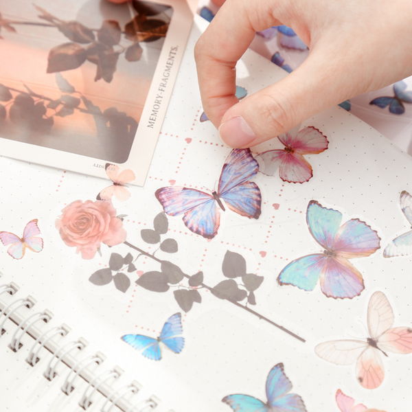 3Pcs Flutter Series PVC Stickers