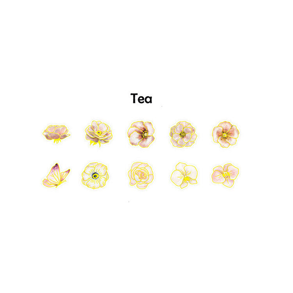 30PCS Vintage Floral  DIY Scrapbook Stickers