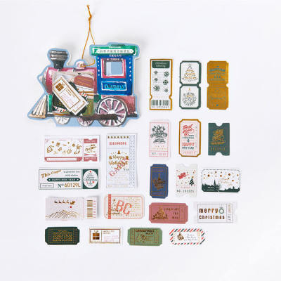 40PCS Hot Stamping Christmas Stickers