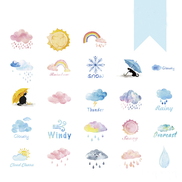 46PCS A Nice Day Decorative Stickers