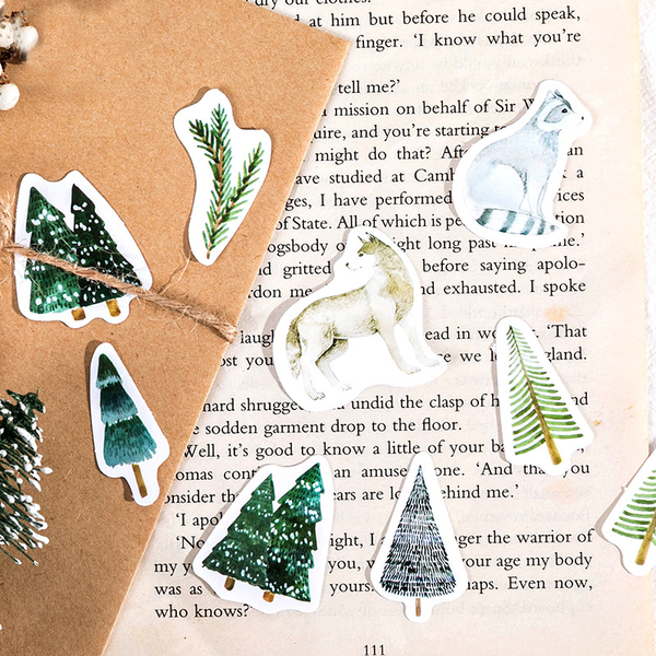 45PCS Christmas Forest Decorative Stickers