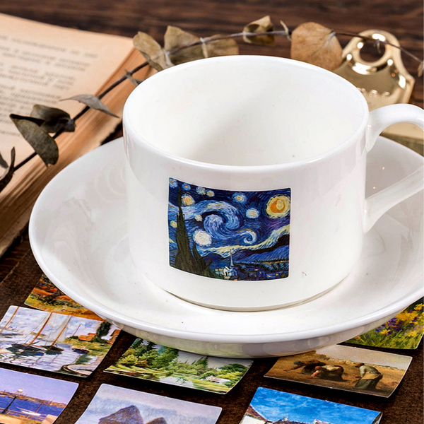 45PCS Memory Oil Paintings Decorative Stickers