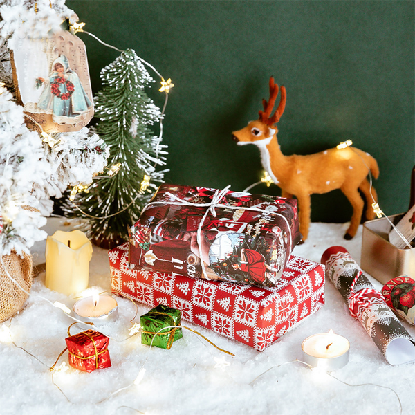 8PCS Forest Christmas Eve Series Background Stickers