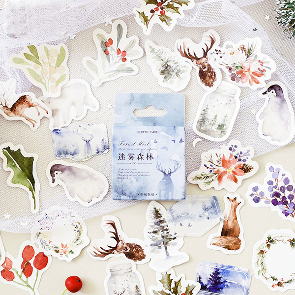 46PCS Misty Forest Decorative Stickers