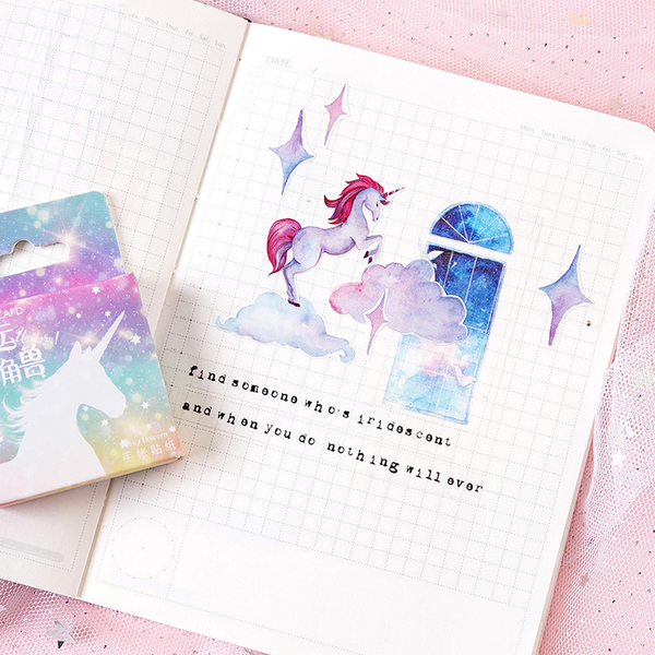 46PCS Lucky Unicorn Decorative Stickers