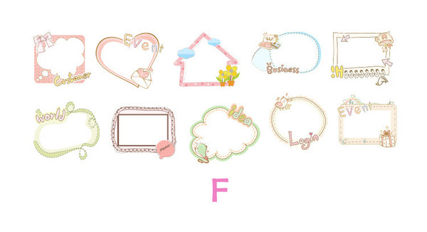 Cartoon Cute Photo Frame Series Stickers