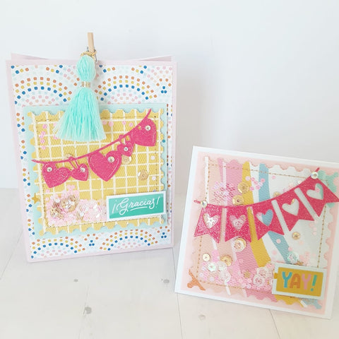 【Original】Hollow Heart Balloons Flag Dies