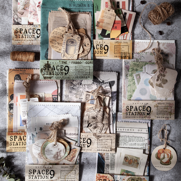 24PCS Scrapbooking Sticker Material Pack