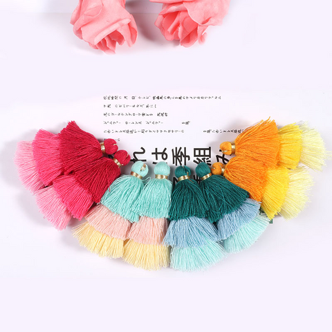 5pcs 6CM Gradient Color Tassel