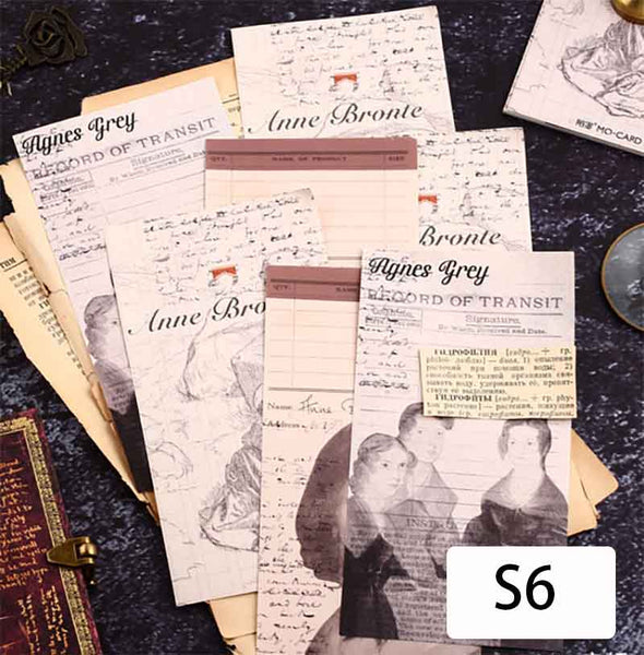Famous Writer Manuscript Retro Nostalgia Scrapbook Notes