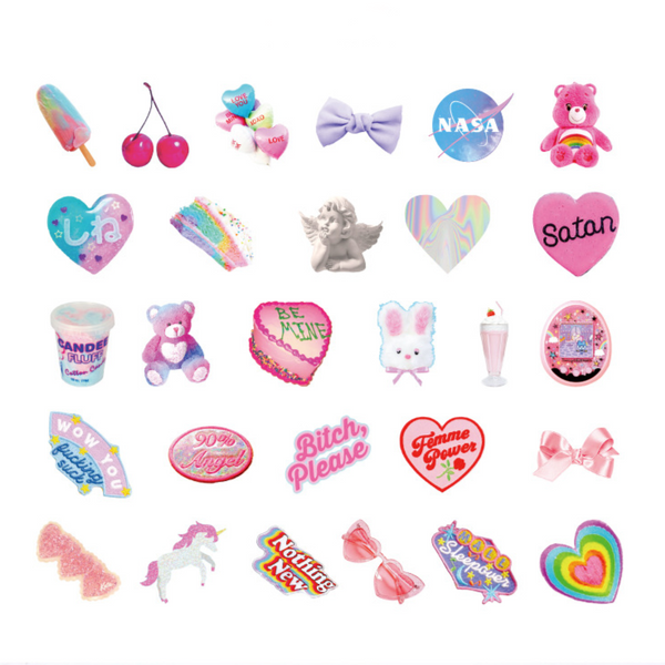 46PCS Sweet Heart Decorative Stickers