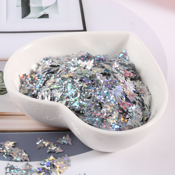 Snowflakes Christmas Tree Glitter Sequins