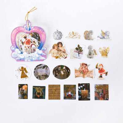 40PCS Hot Stamping Christmas Stickers