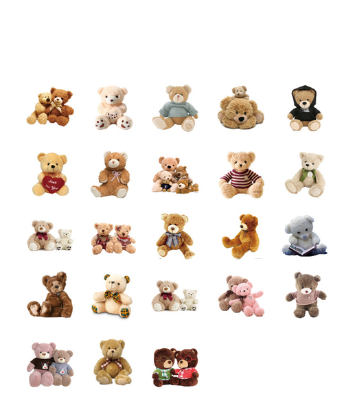 46PCS Cute Teddy Bear Decorative Stickers