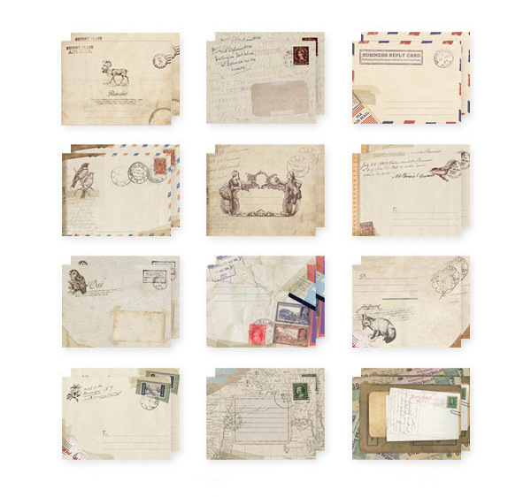 12PCS Retro Ancient Mini Envelopes