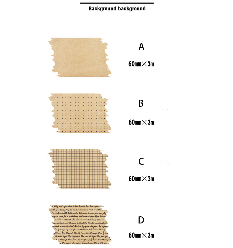 Vintage Kraft Background Paper Tape