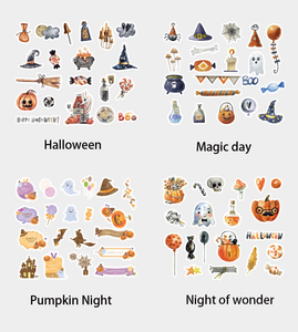 40PCS Fantasy Halloween Sticker Bag