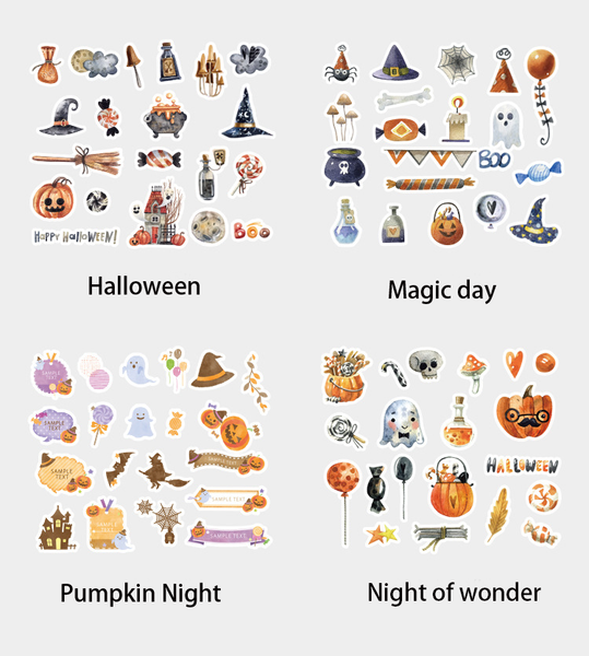 40PCS Fantasy Halloween Sticker Bag