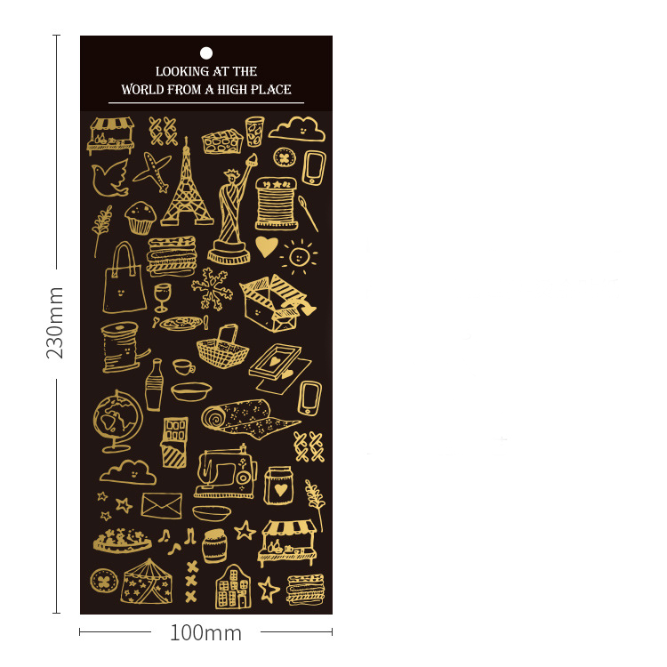 See the World from Above Series Hot Stamping Stickers