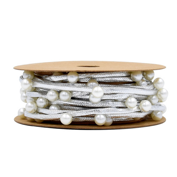 Pearl Ribbon Gift Holiday Decorative Ribbon
