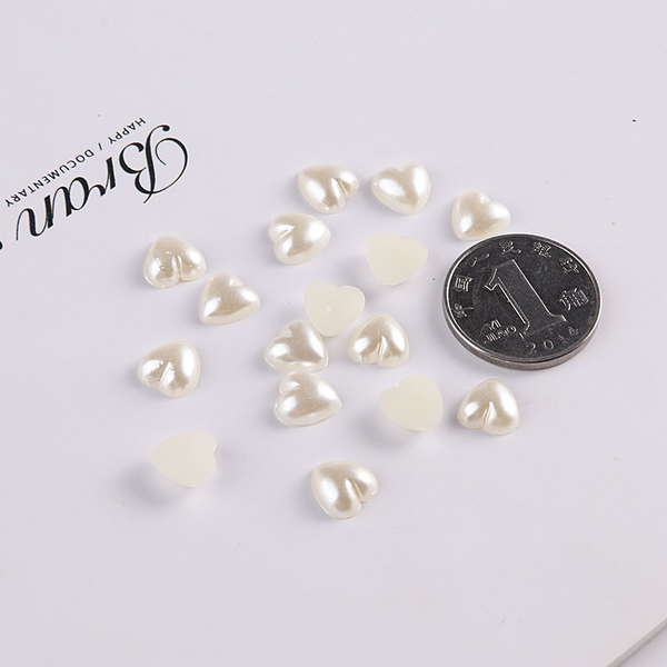 30Pcs Love Half-face ABS Imitation Pearl Decoration