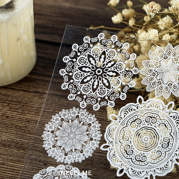 8PCS PET Background Transparent Paper