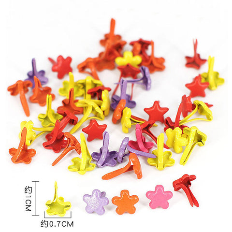 100 Pcs Flower Paper Fasteners Brads