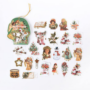 40PCS Hot Stamping Christmas Stickers