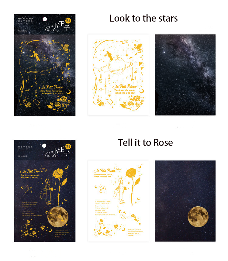 The Little Prince Series PET Hot Stamping Stickers