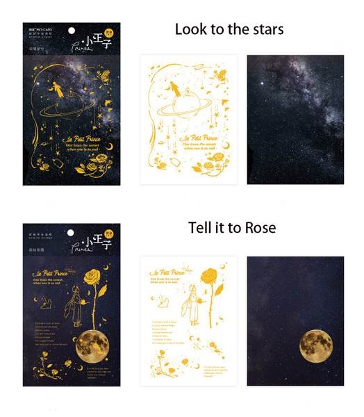 The Little Prince Series PET Hot Stamping Stickers