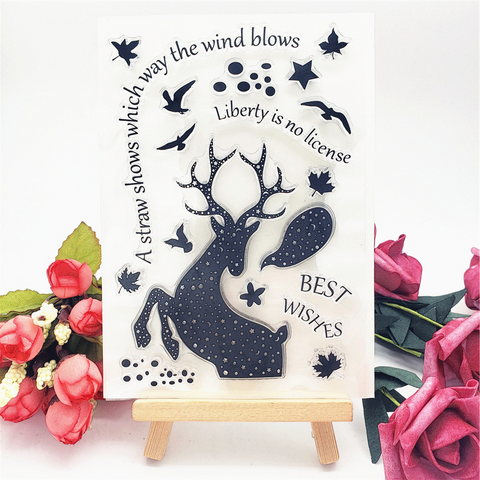 Silhouette Deer Stamps