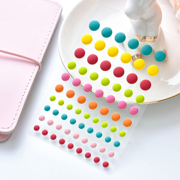 Flocking Enamel Beans Stickers