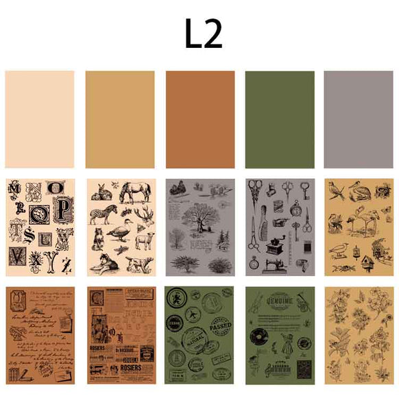 Retro Scrapbook Decorative Paper