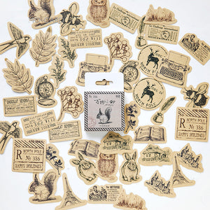 46Pcs Kraft Stickers