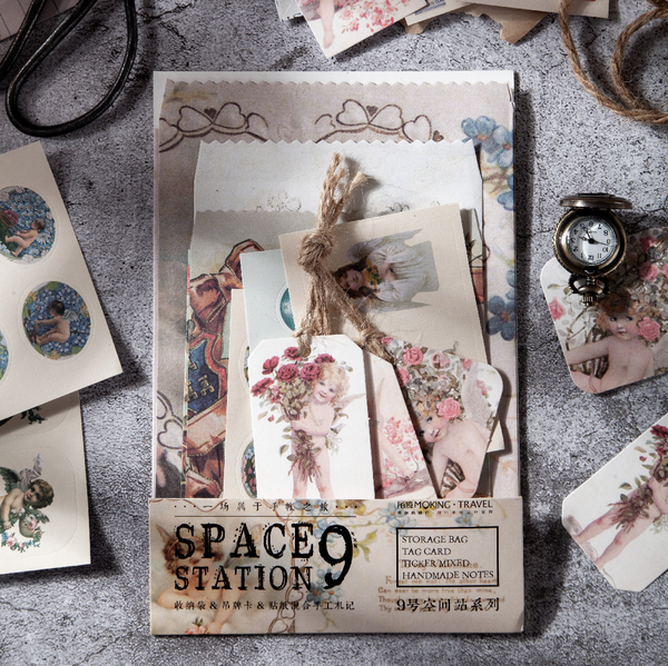 24PCS Scrapbooking Sticker Material Pack