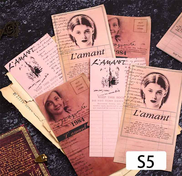Famous Writer Manuscript Retro Nostalgia Scrapbook Notes